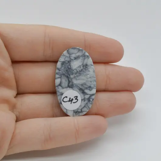 Cabochon Pinolith 35x21x5mm C43, imagine 2