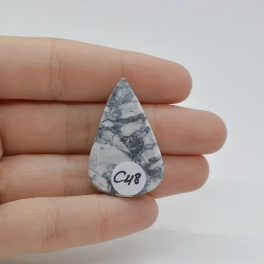 Cabochon Pinolith 35x22x6mm C48, imagine 2