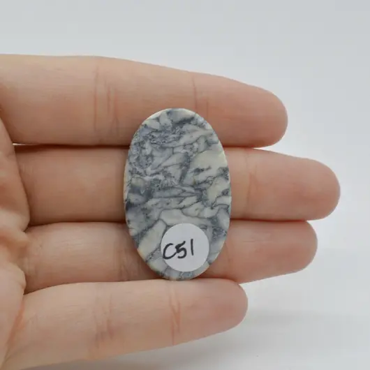 Cabochon Pinolith 36x23x5mm C51, imagine 2