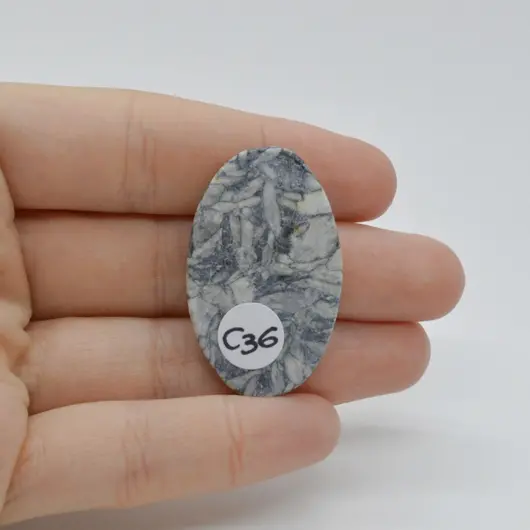 Cabochon Pinolith 38x23x6mm C36, imagine 2