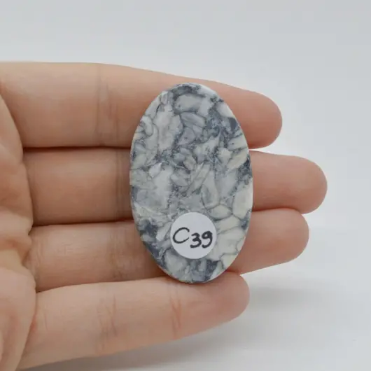Cabochon Pinolith 44x27x7mm C39, imagine 2