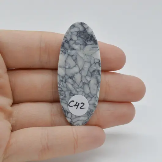 Cabochon Pinolith 51x21x5mm C42, imagine 2