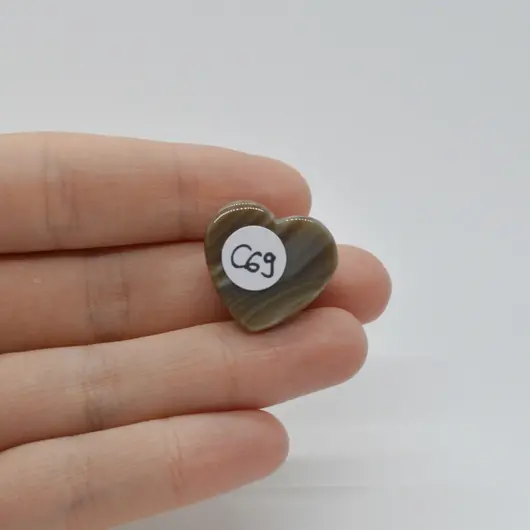 Cabochon Flint Polisat 21x19x8mm C69, imagine 2