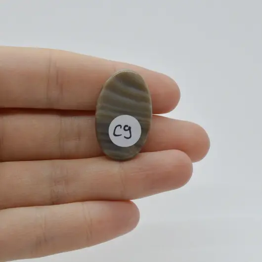 Cabochon Flint Polisat 28x17x6mm C9, imagine 2