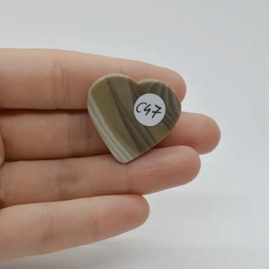 Cabochon Flint Polisat 30x27x5mm C47, imagine 2
