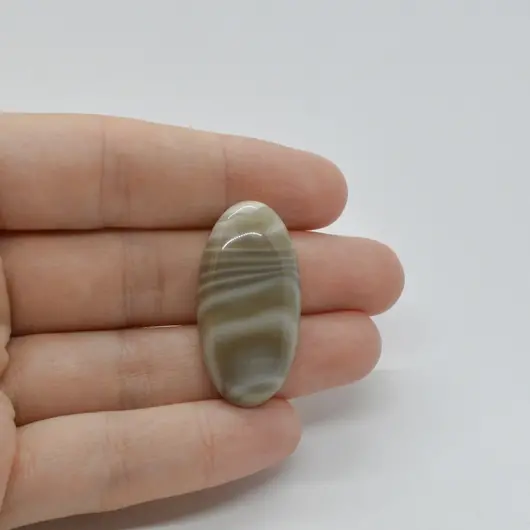 Cabochon Flint Polisat 33x17x6mm C49