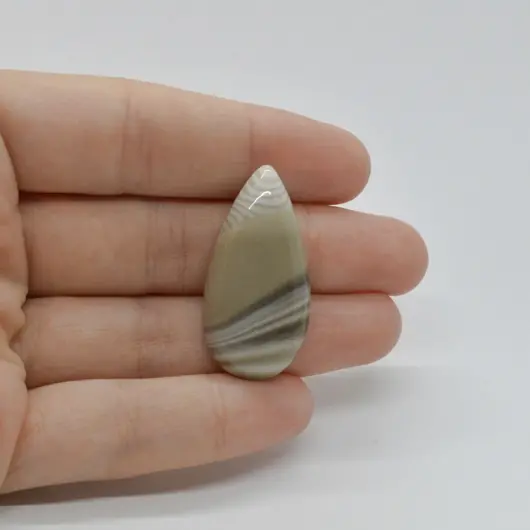 Cabochon Flint Polisat 34x17x6mm C30