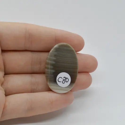 Cabochon Flint Polisat 34x23x6mm C80, imagine 2