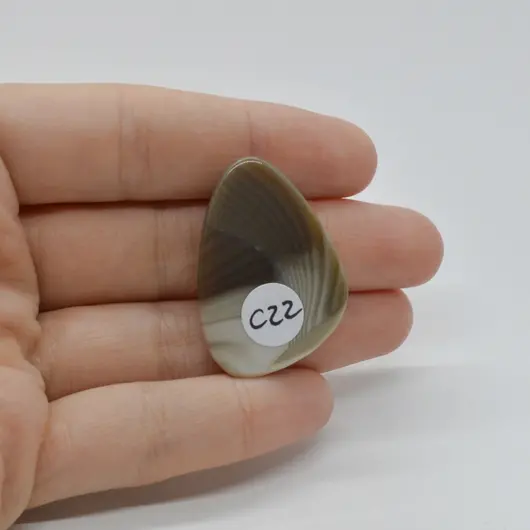 Cabochon Flint Polisat 34x24x5mm C22, imagine 2