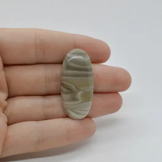 Cabochon Flint Polisat 37x17x5mm C27