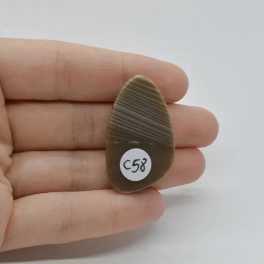 Cabochon Flint Polisat 37x22x6mm C58, imagine 2