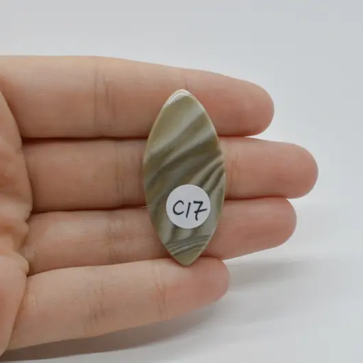 Cabochon Flint Polisat 40x19x6mm C17, imagine 2