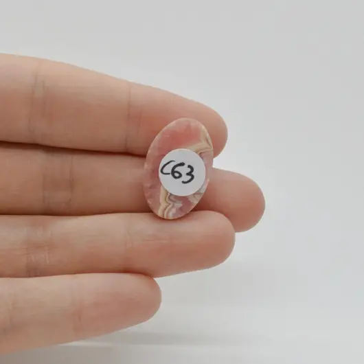 Cabochon Rodocrozit 22x15x6mm C63, imagine 2