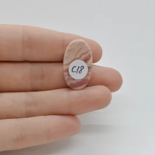 Cabochon Rodocrozit 26x15x6mm C18, imagine 2