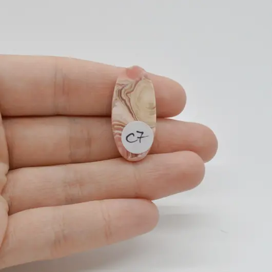 Cabochon Rodocrozit 29x14x6mm C7, imagine 2