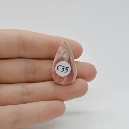 Cabochon Rodocrozit 29x17x6mm C35, imagine 2