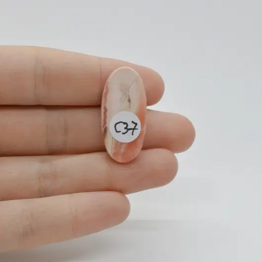 Cabochon Rodocrozit 30x14x6mm C37, imagine 2