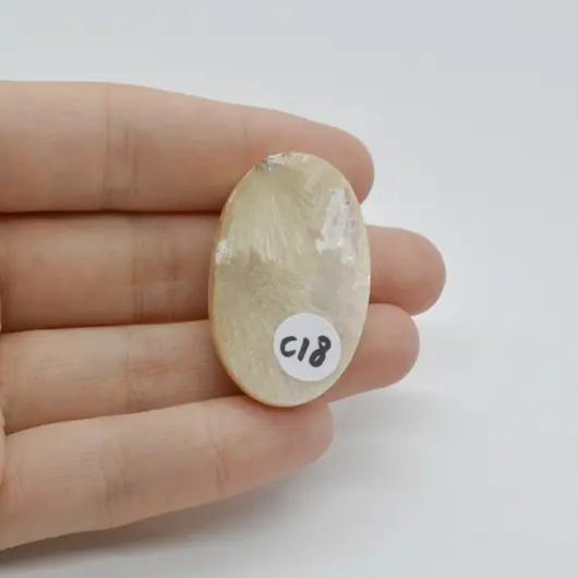 Cabochon Scolecit A+ 37x23x7mm C18, imagine 2