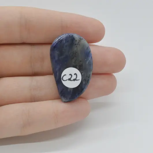 Cabochon Sodalit 34x21x6mm C22, imagine 2