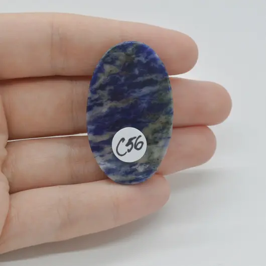 Cabochon Sodalit 41x25x6mm C56, imagine 2