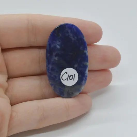 Cabochon Sodalit 42x24x7mm C101, imagine 2