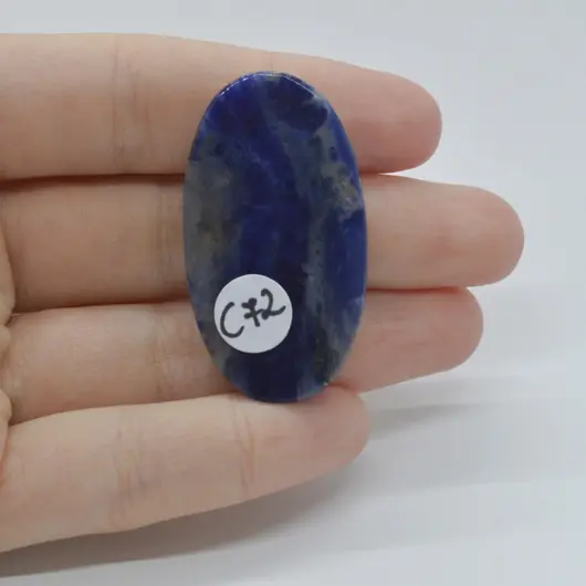 Cabochon Sodalit 43x23x8mm C72, imagine 2