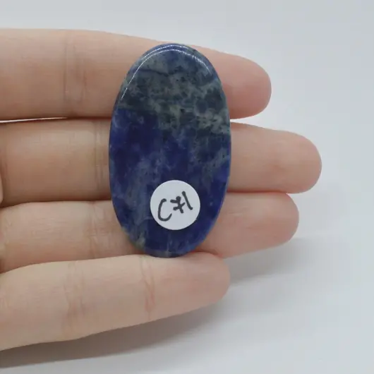 Cabochon Sodalit 44x25x7mm C71, imagine 2