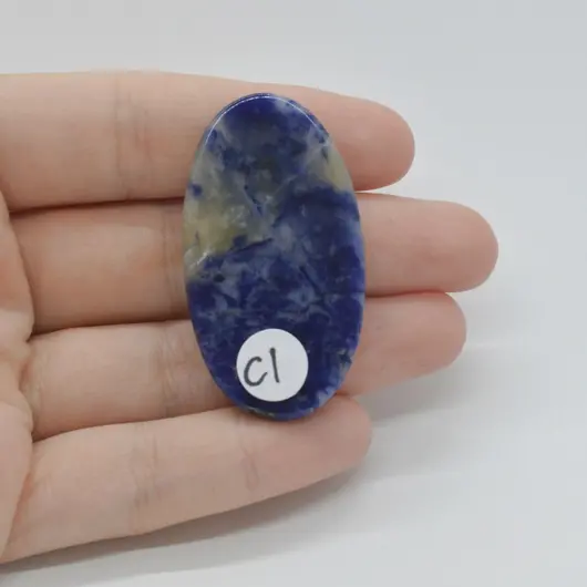 Cabochon Sodalit 46x26x6mm C1, imagine 2