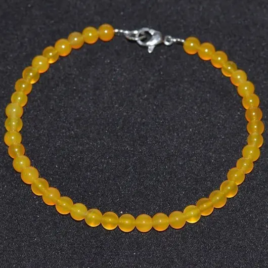 Bratara agat galben 4mm
