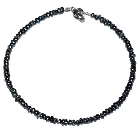 Bratara perle de cultura negre 2mm