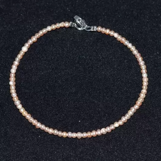 Bratara perle de cultura roz 3mm
