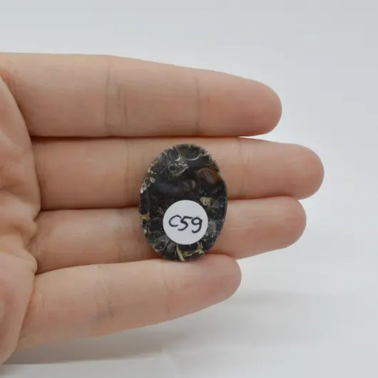 Cabochon Agat Turitela 27x20x5mm C59, imagine 2
