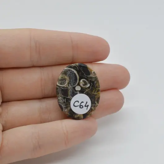 Cabochon Agat Turitela 27x22x6mm C64, imagine 2