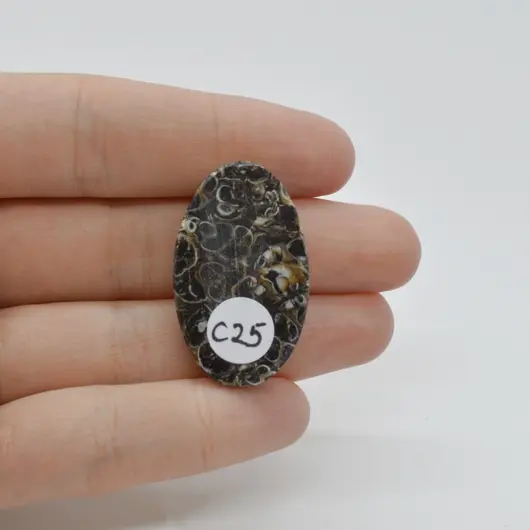 Cabochon Agat Turitela 34x20x6mm C25, imagine 2