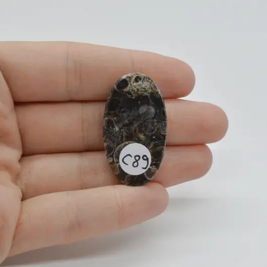 Cabochon Agat Turitela 35x20x6mm C89, imagine 2