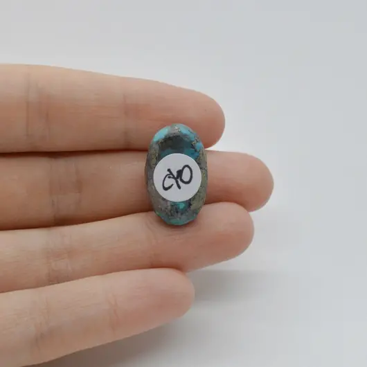 Cabochon Turcoaz Iranian 21x13x10mm C10, imagine 2