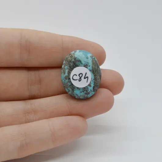 Cabochon Turcoaz Iranian 24x20x10mm C84, imagine 2