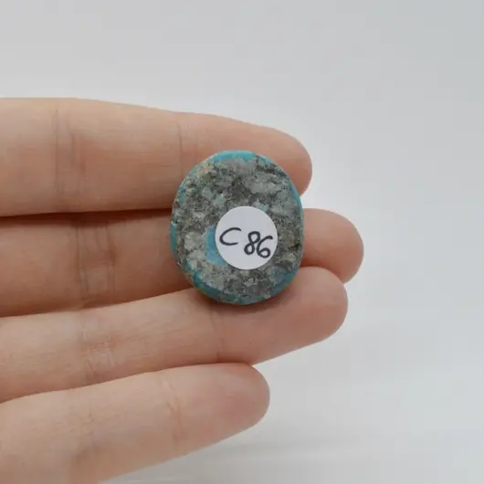 Cabochon Turcoaz Iranian 25x21x12mm C86, imagine 2