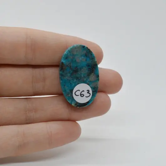 Cabochon Turcoaz Iranian 32x20x6mm C63, imagine 2