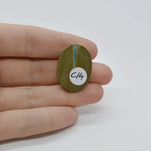 Cabochon Turcoaz Tibetan 28x20x5mm C14, imagine 2