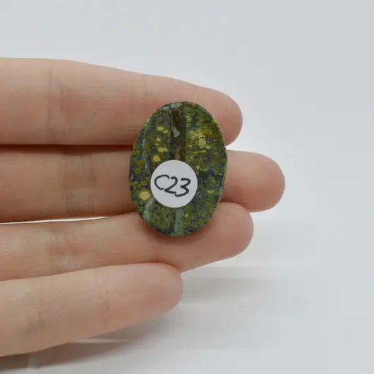 Cabochon Turcoaz Tibetan 29x21x8mm C23, imagine 2