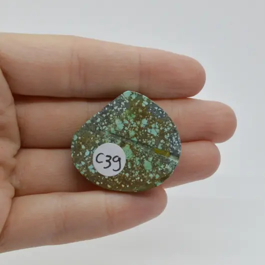 Cabochon Turcoaz Tibetan 33x30x7mm C39, imagine 2