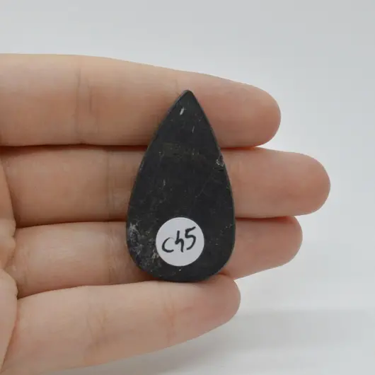 Cabochon Turmalina Negra 39x22x6mm C45, imagine 2