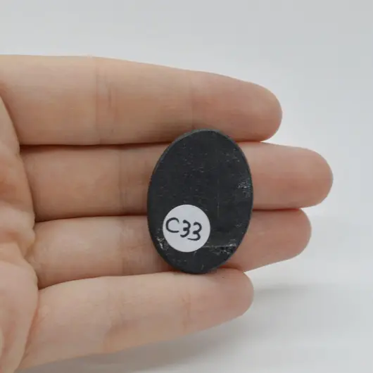 Cabochon Turmalina Negra 39x23x6mm C33, imagine 2