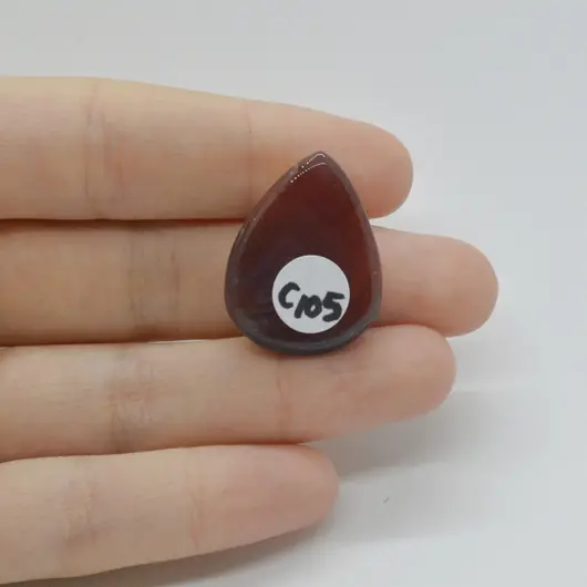 Cabochon Agat Botswana Portocaliu 26x20x7mm C105, imagine 2