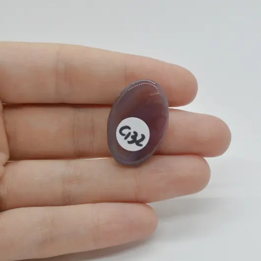 Cabochon Agat Botswana Portocaliu 27x18x6mm C132, imagine 2