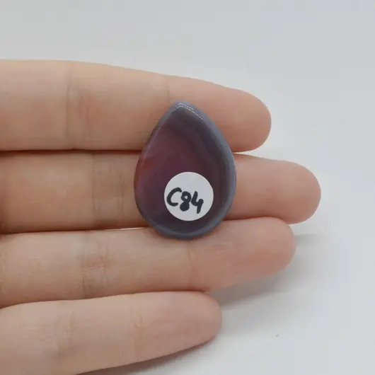 Cabochon Agat Botswana Portocaliu 28x21x5mm C84, imagine 2