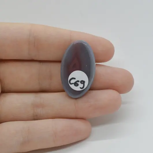 Cabochon Agat Botswana Portocaliu 29x18x6mm C69, imagine 2