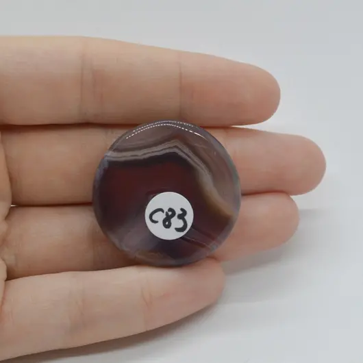Cabochon Agat Botswana Portocaliu 31x31x7mm C83, imagine 2