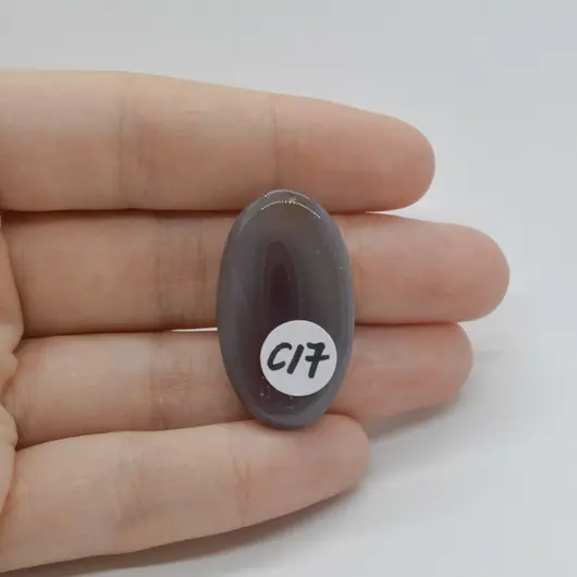 Cabochon Agat Botswana Portocaliu 32x18x6mm C17, imagine 2
